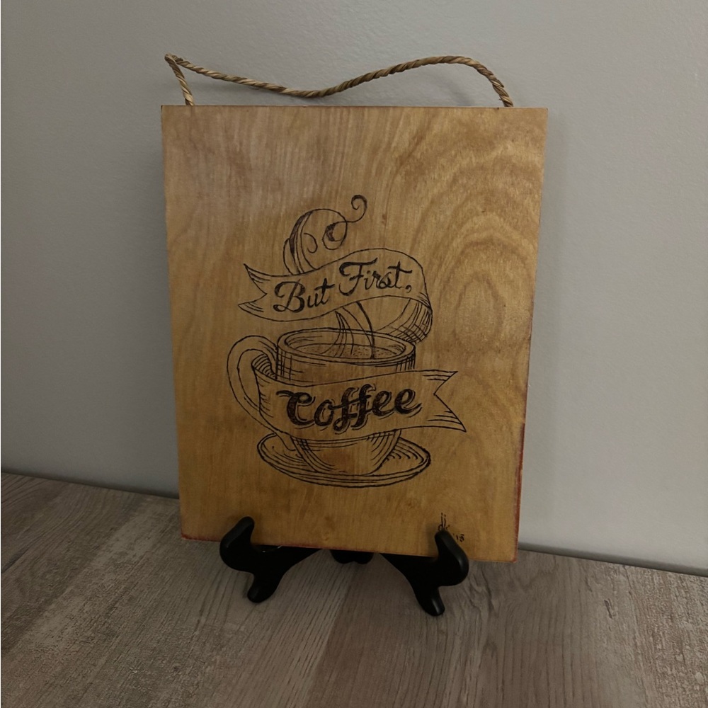 Rustic Wooden Coffee Sign